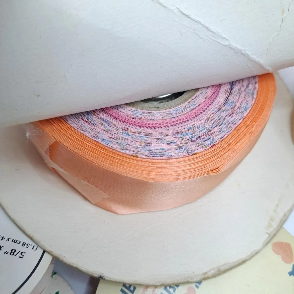 Vintage Ribbon Lot 10 Rolls Velvet Grosgrain Satin Berwick Berwick Craft Supply